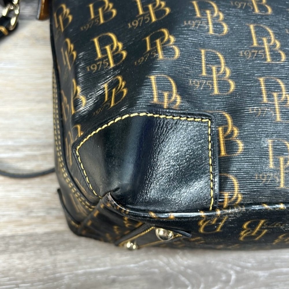 Dooney and Bourke Florentine Vacchetta Black Leather Bag-Very Gently Loved!! - Picture 8 of 12